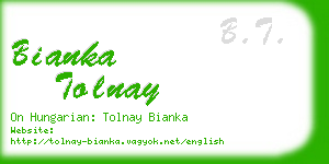 bianka tolnay business card